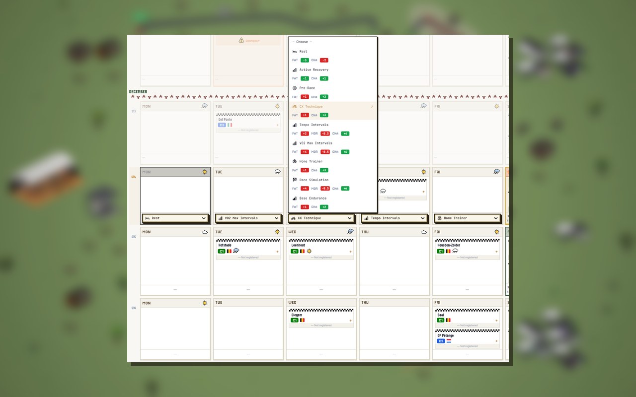 Training and planning