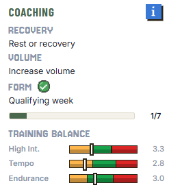 Training balance